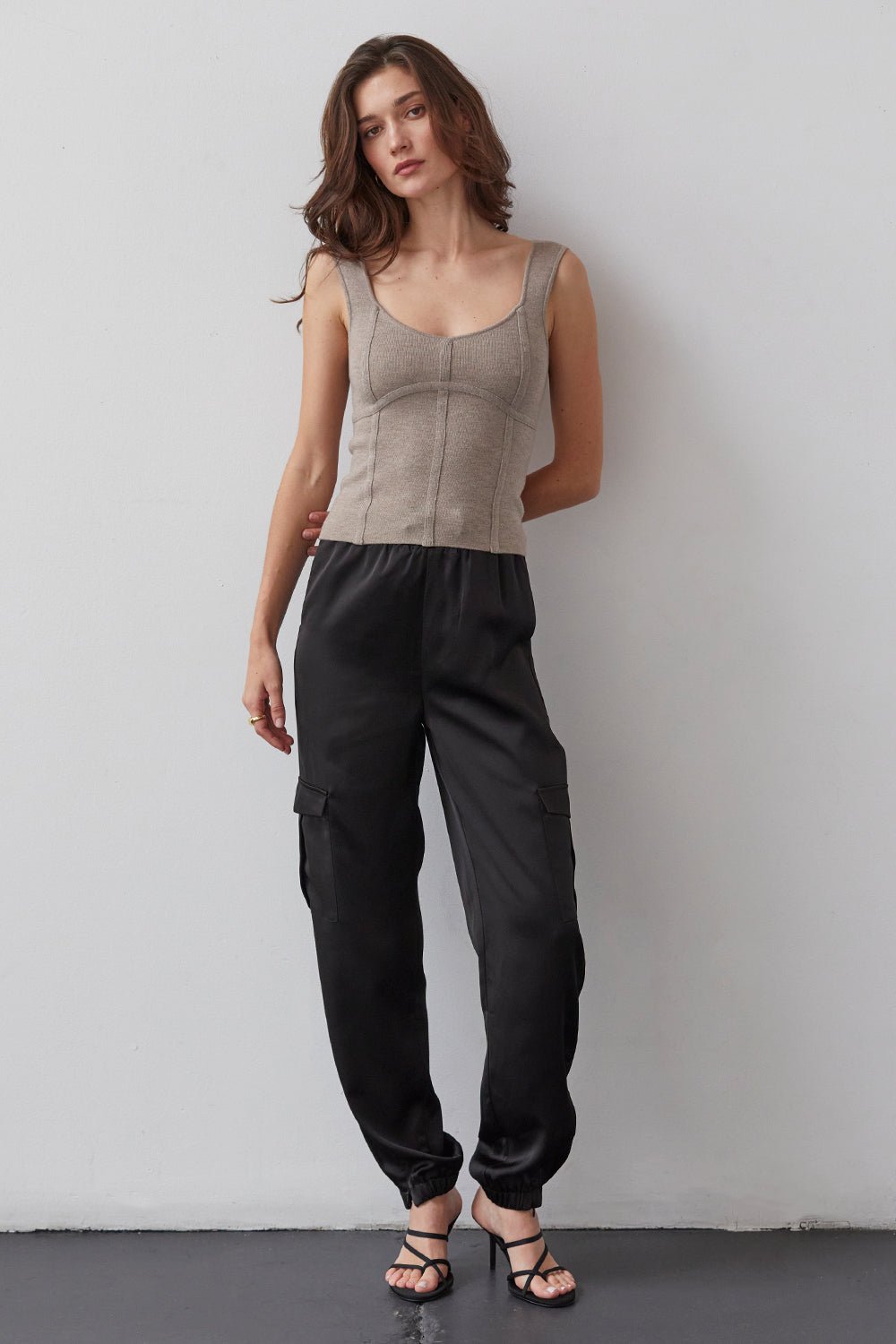 Brooklyn Satin Cargo Joggers