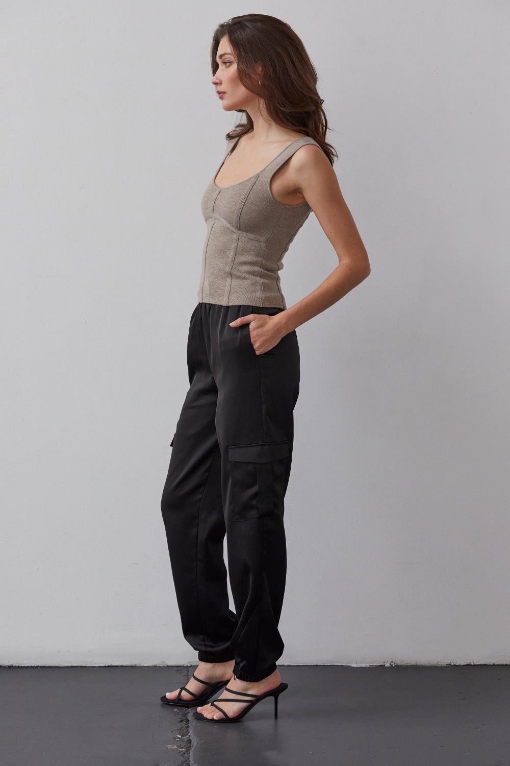Brooklyn Satin Cargo Joggers