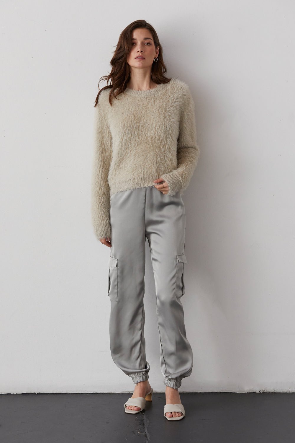 Brooklyn Satin Cargo Joggers