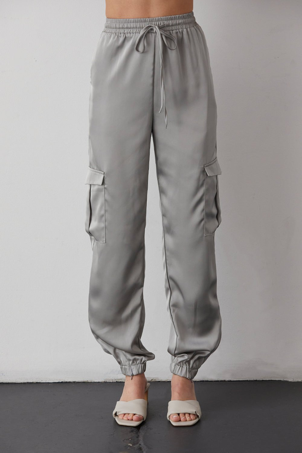 Brooklyn Satin Cargo Joggers