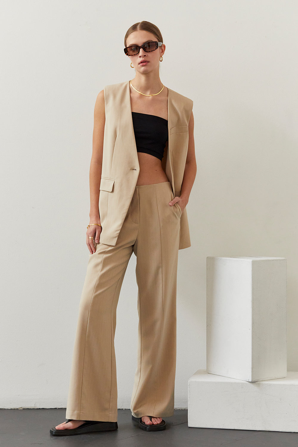 Valencia Pinstripe Trousers