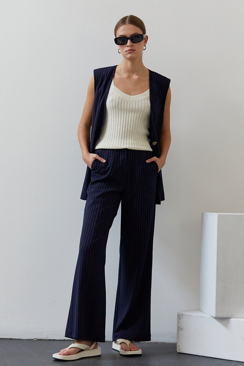 Valencia Pinstripe Trousers