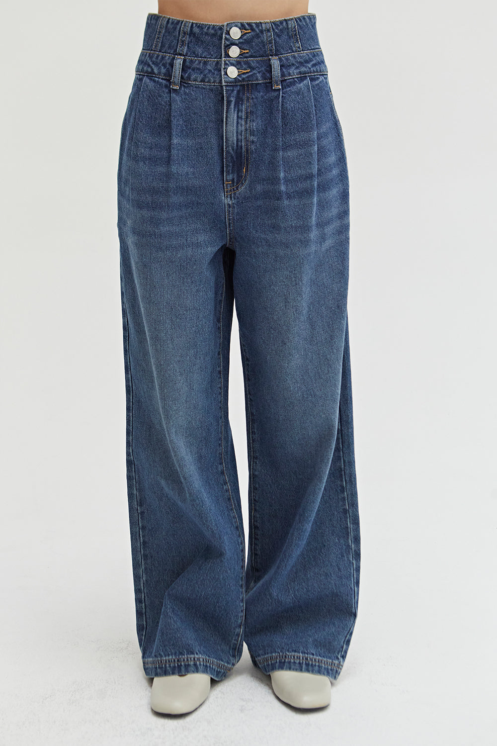 Corset Detailed Denim Pants