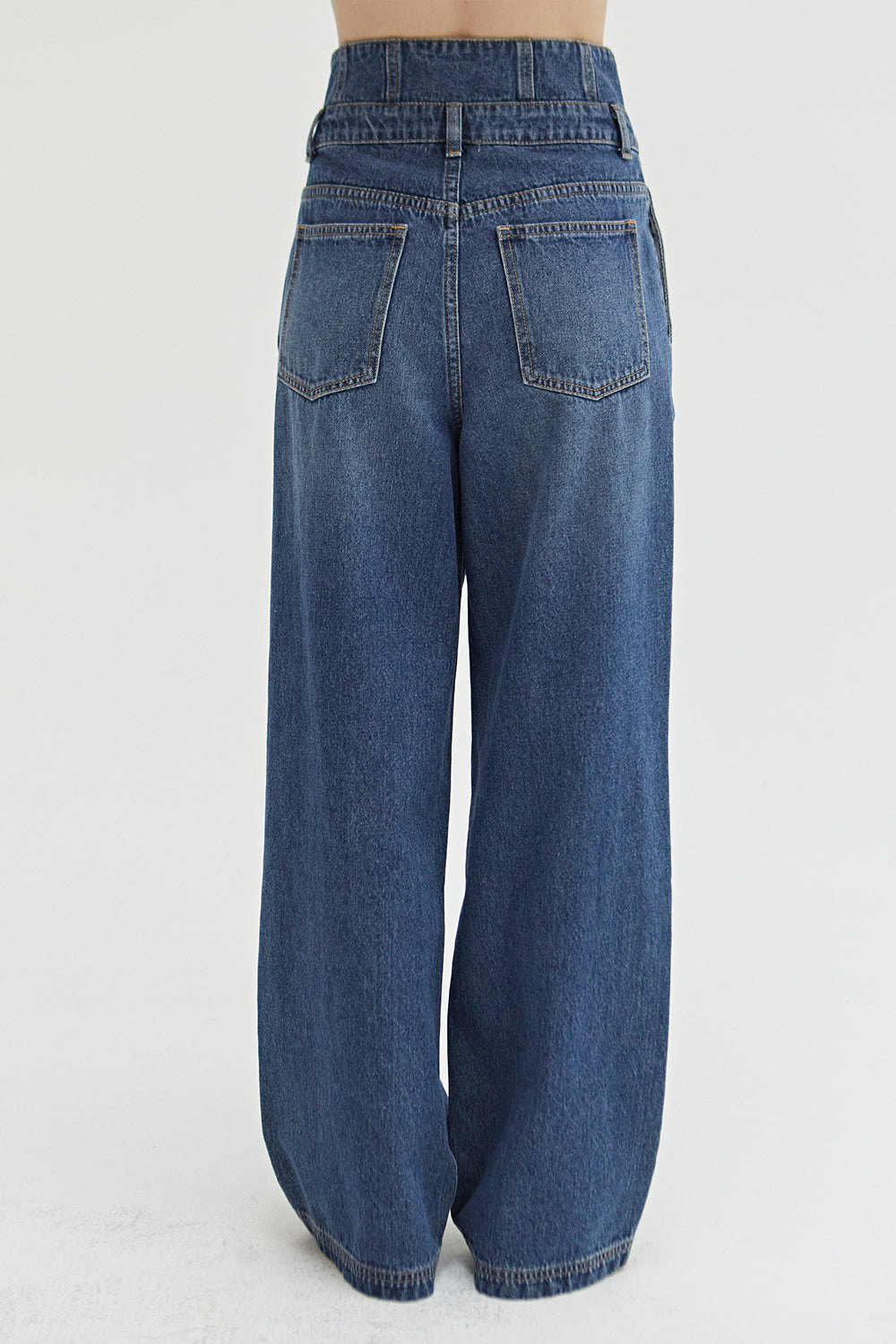 Corset Detailed Denim Pants