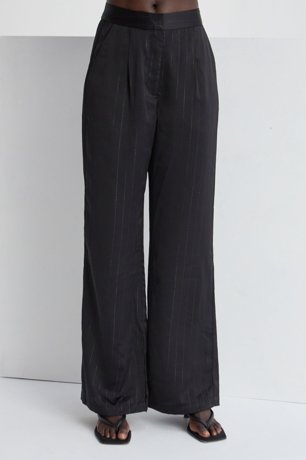 Tamara Satin Pinstripe Pants