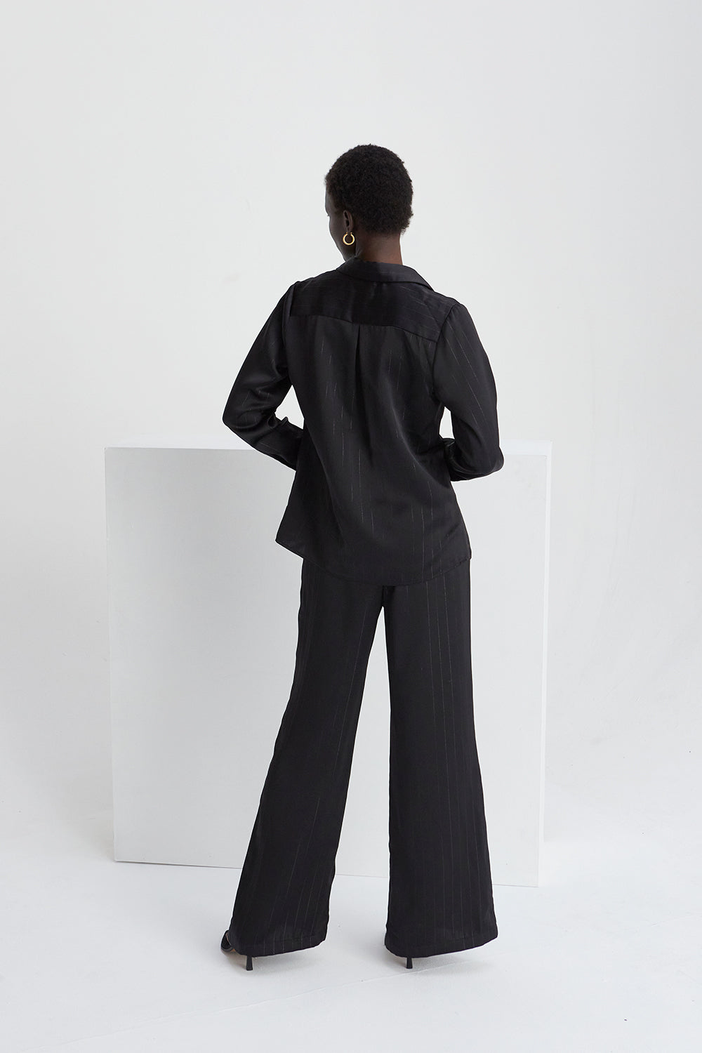 Tamara Satin Pinstripe Pants