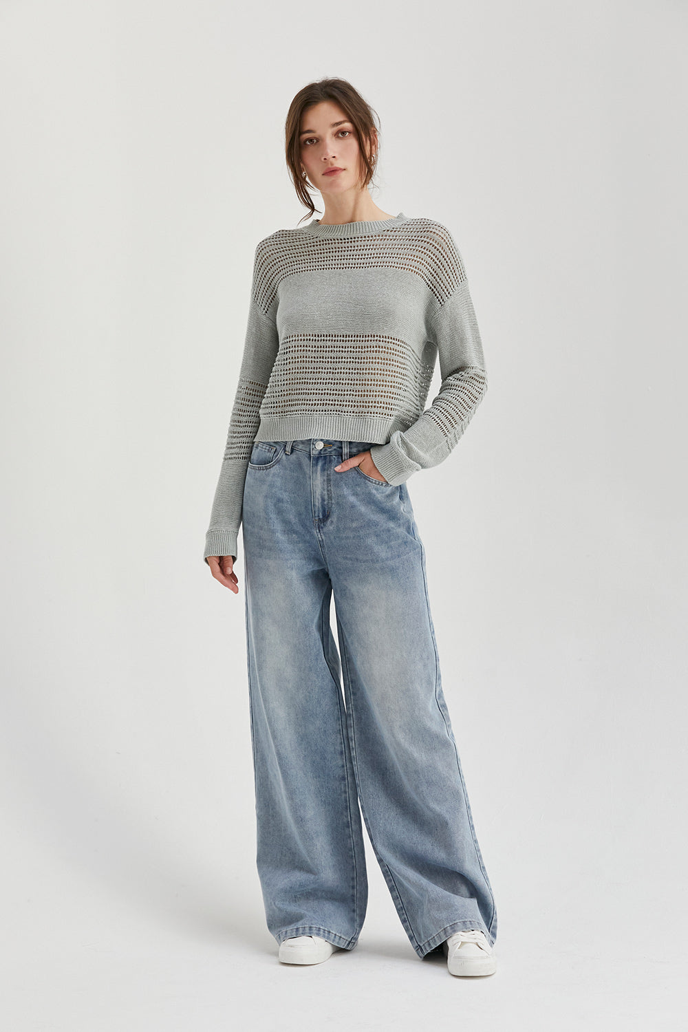 Sydney Wide Leg Denim Pants
