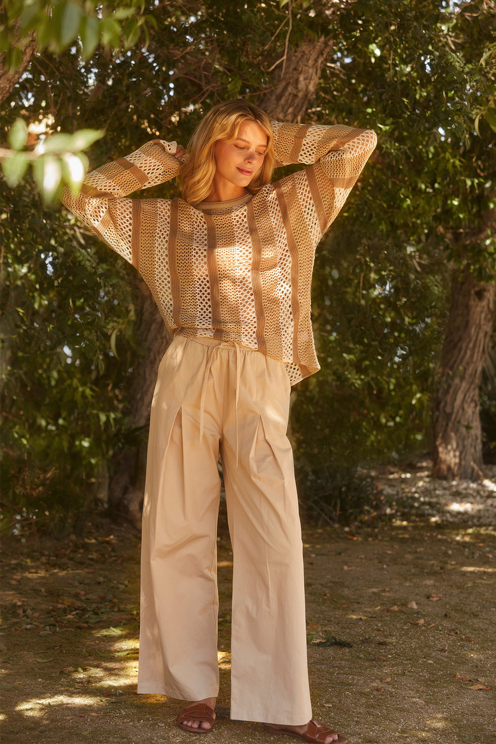 Carol Cotton Wide Leg Pants