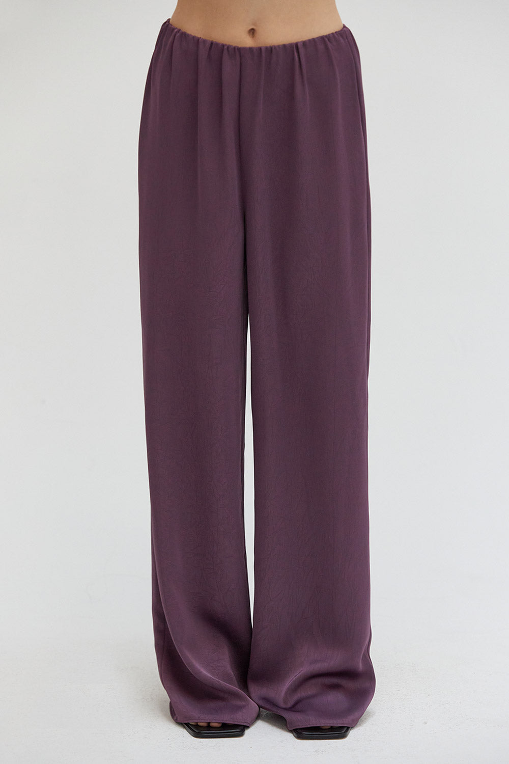 Textured Satin Pants