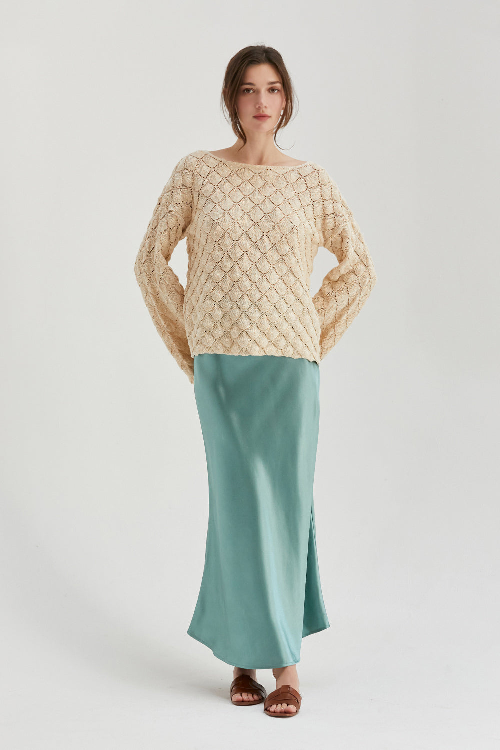 Davina Satin Maxi Skirt