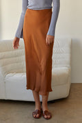 Clover Satin Midi Skirt