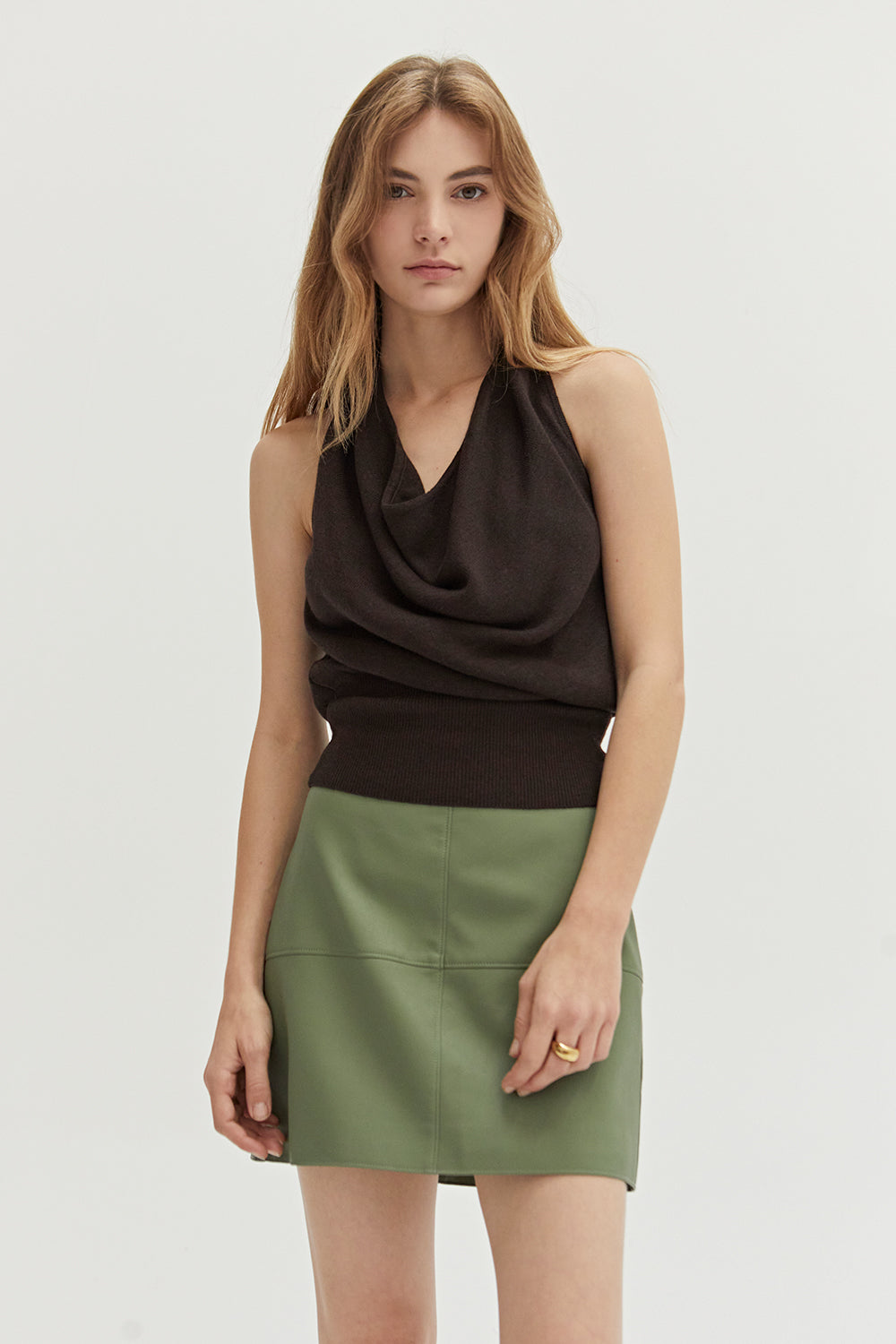 Elon Vegan Leather Mini Skirt