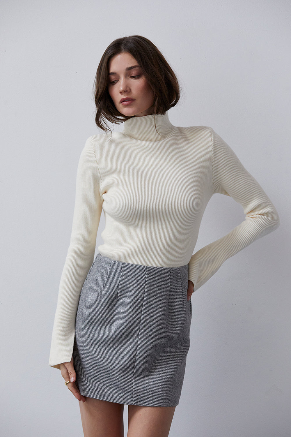 Lyla Brushed Tweed Mini Skirt