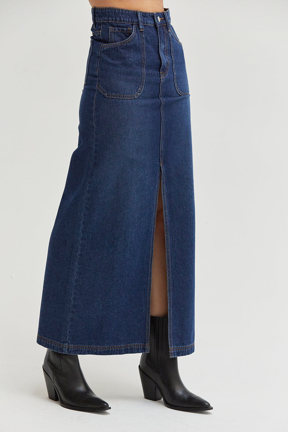 Esther Denim Maxi Skirt