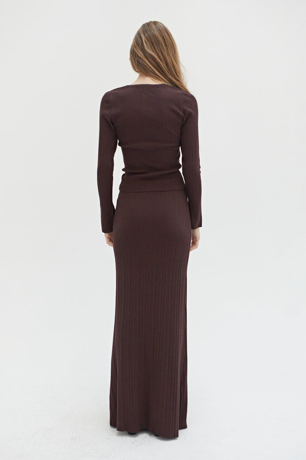 Jessie Ribbed Knit Maxi Skirt