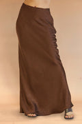 Iris Crushed Satin Maxi Skirt
