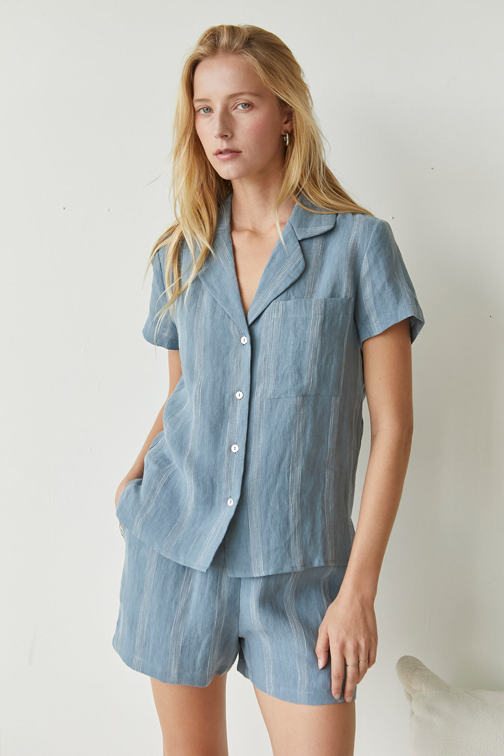 Sharise Striped Linen Set