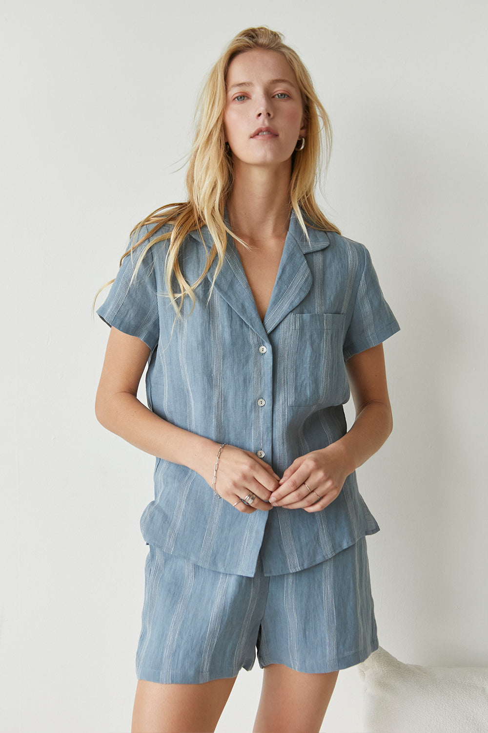 Sharise Striped Linen Set