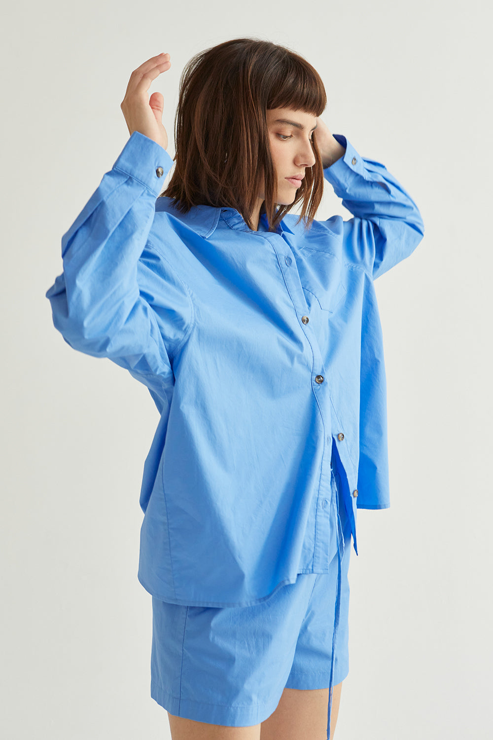 Kaia Cotton Oversized Shirt Set