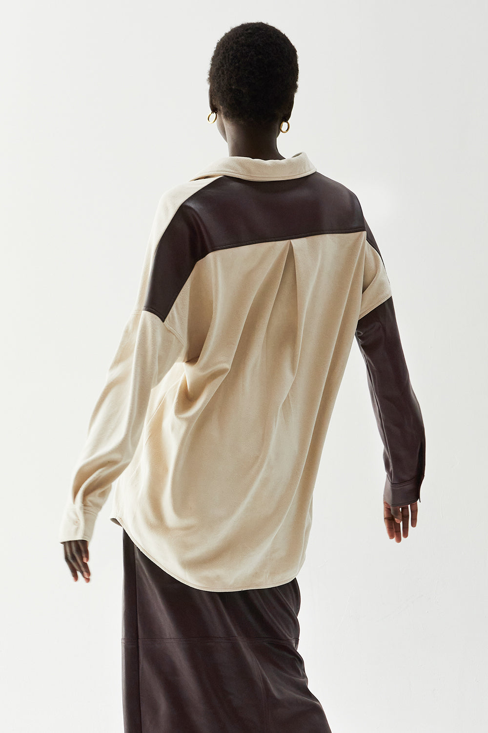 Sammy Mixed-Media Shirt