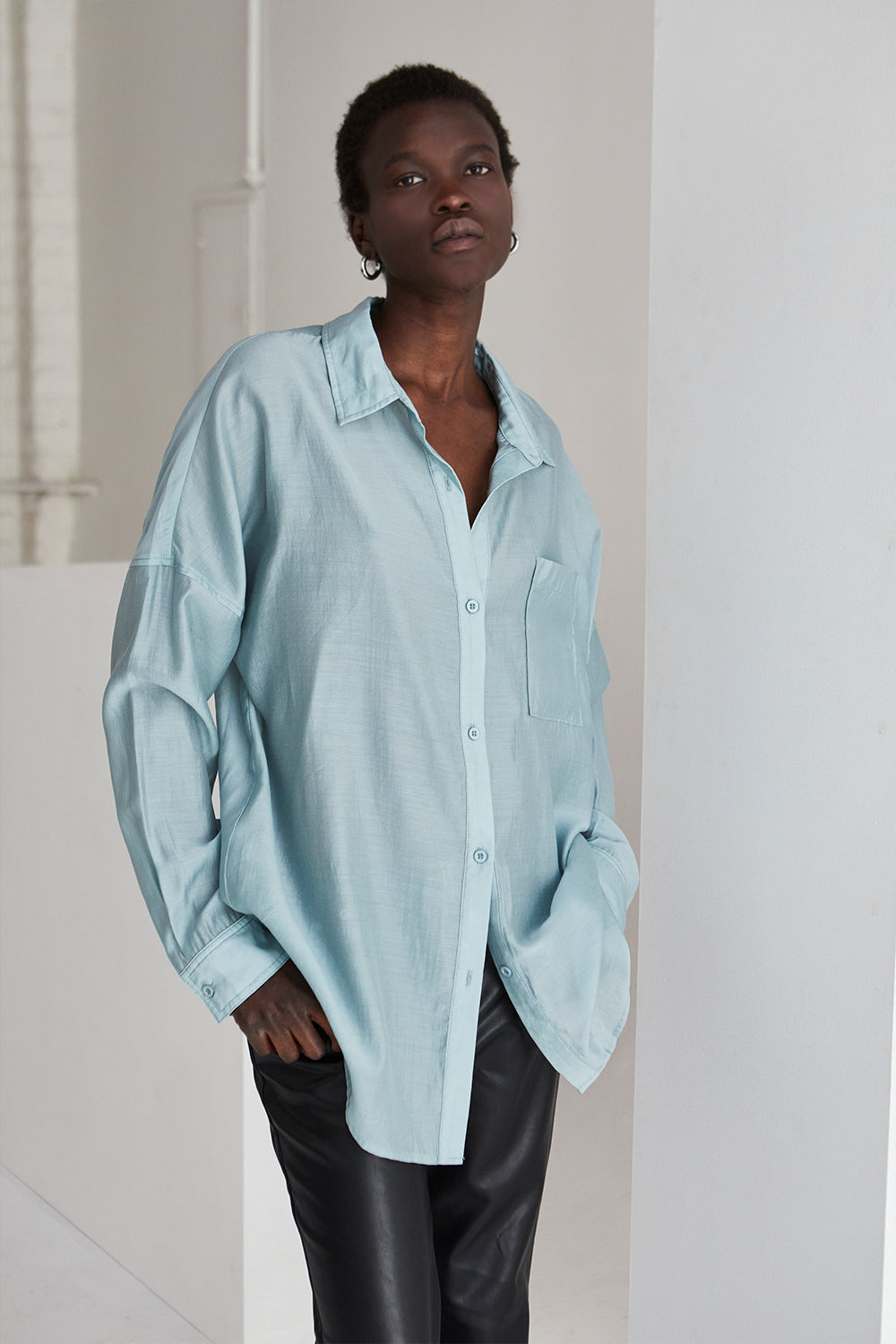 Lillian Sheer Button Up Shirt