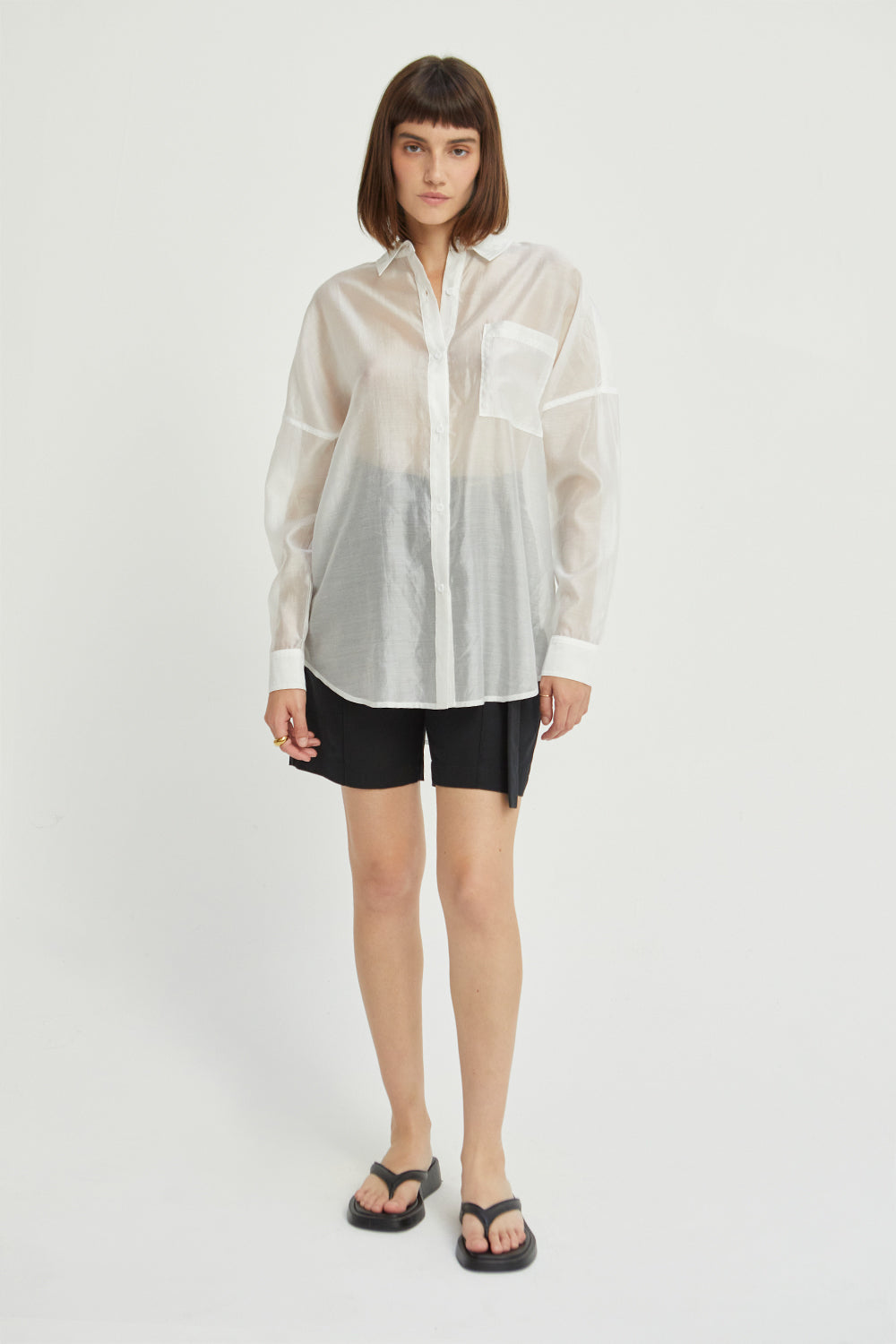 Candice Sheer Button Up Shirt