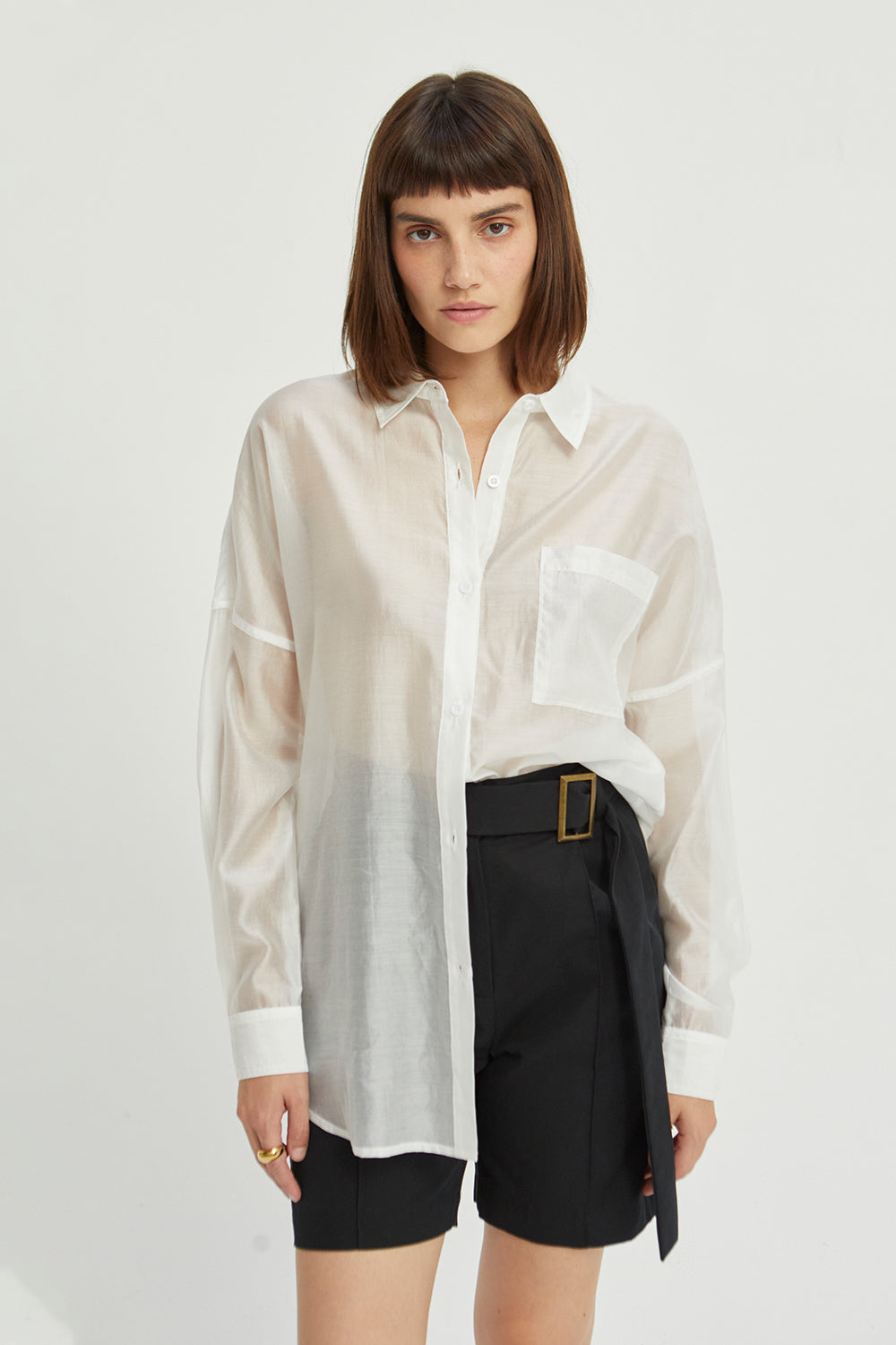 Candice Sheer Button Up Shirt