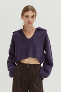 Carter Waffle Polo Sweater