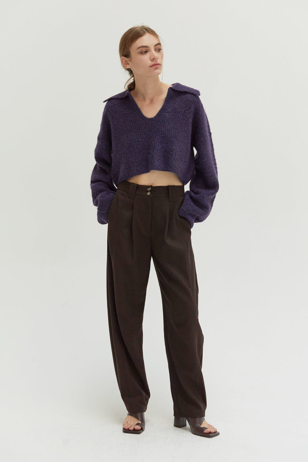 Carter Waffle Polo Sweater