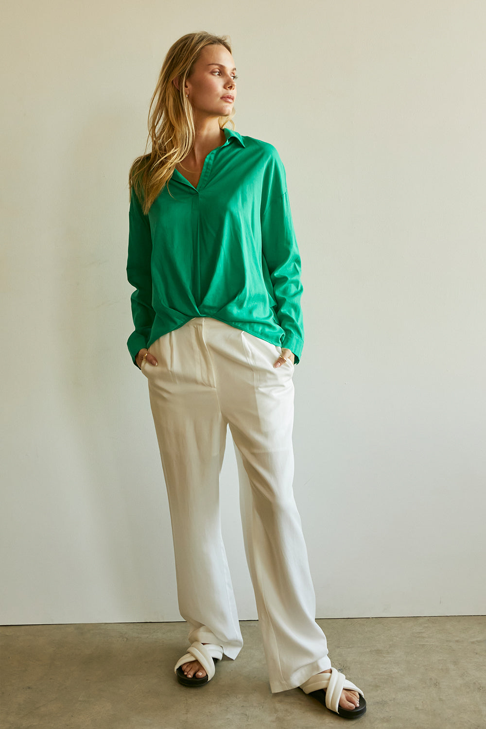 Kammy Linen-blend Blouse