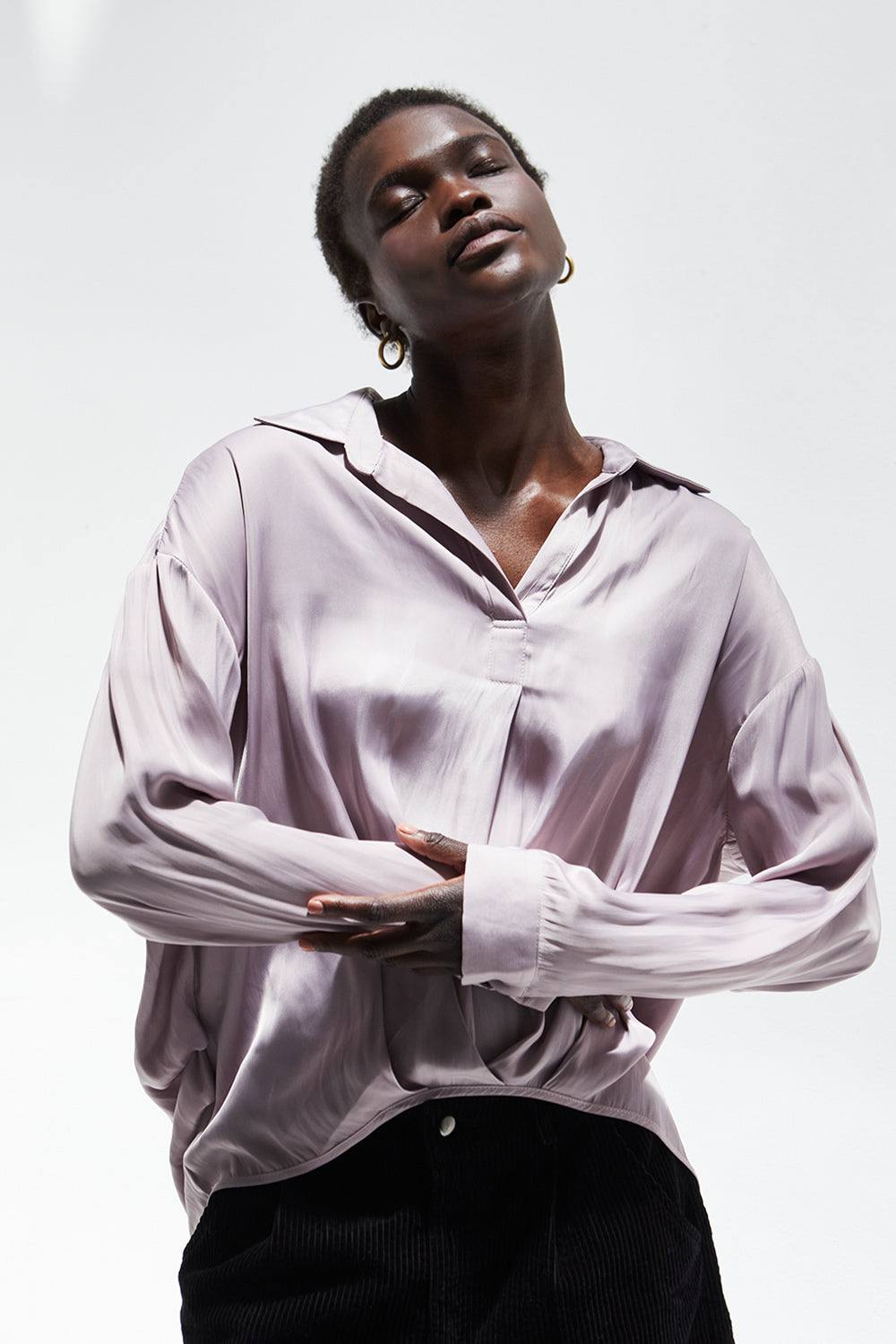 Raven Satin Blouse