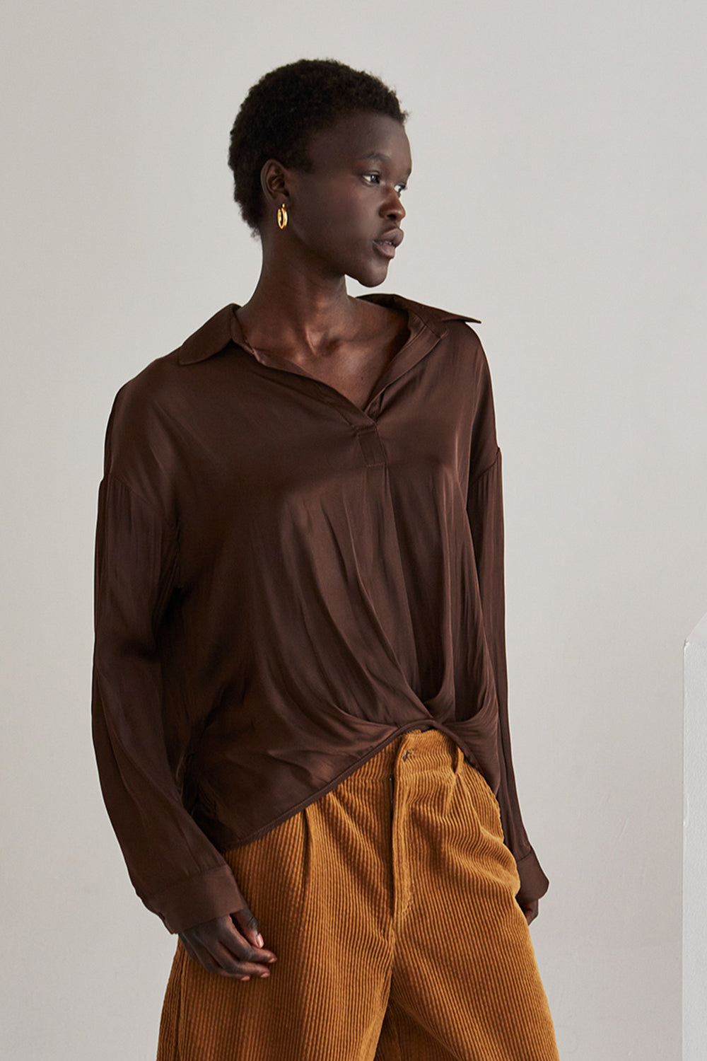 Raven Satin Blouse