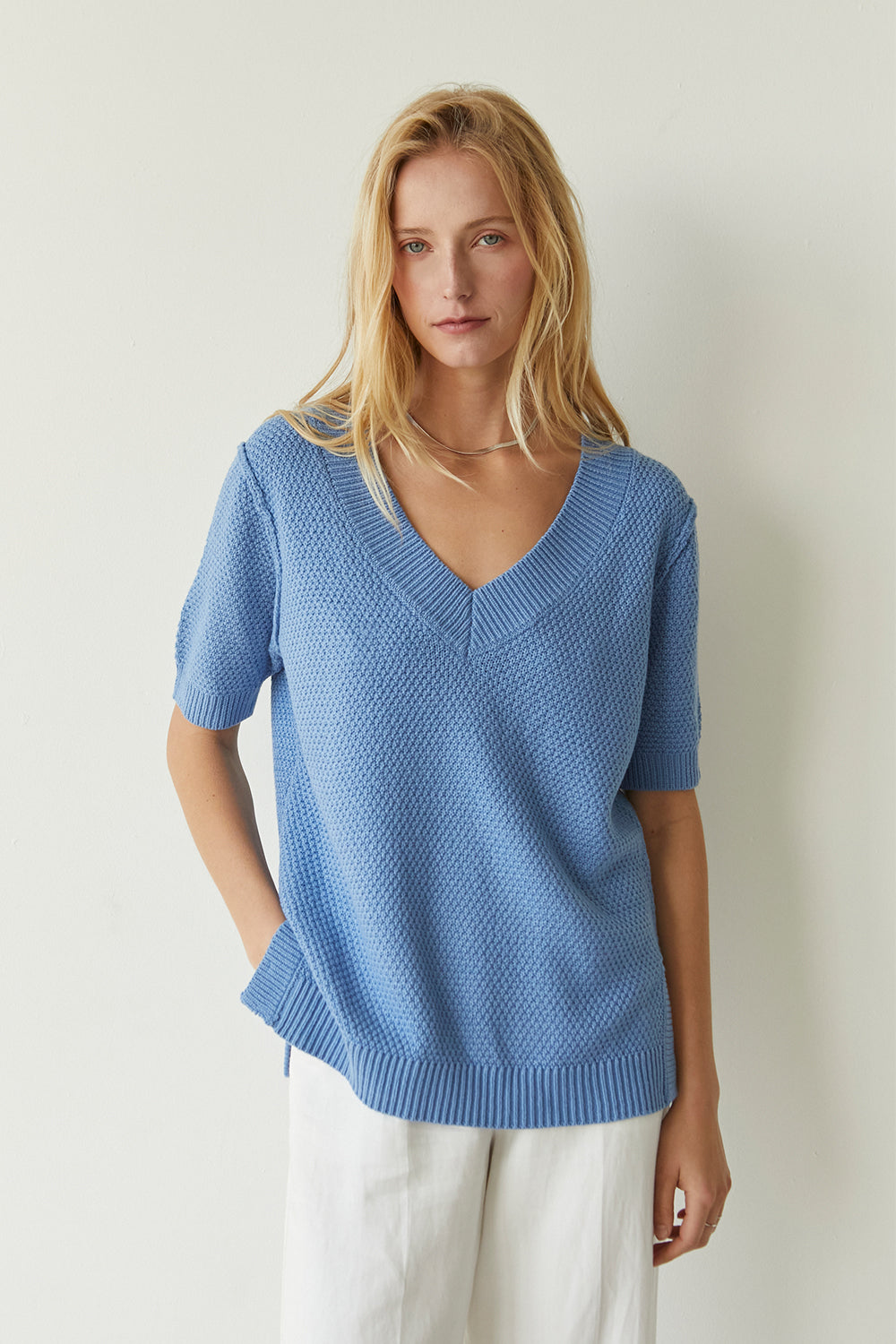 Raya Pebbled Knit Top