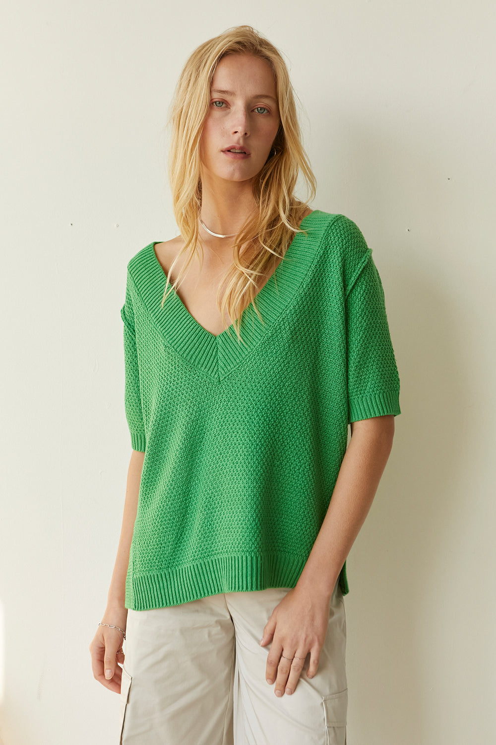 Raya Pebbled Knit Top