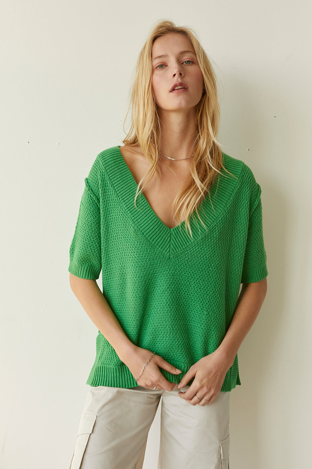 Raya Pebbled Knit Top