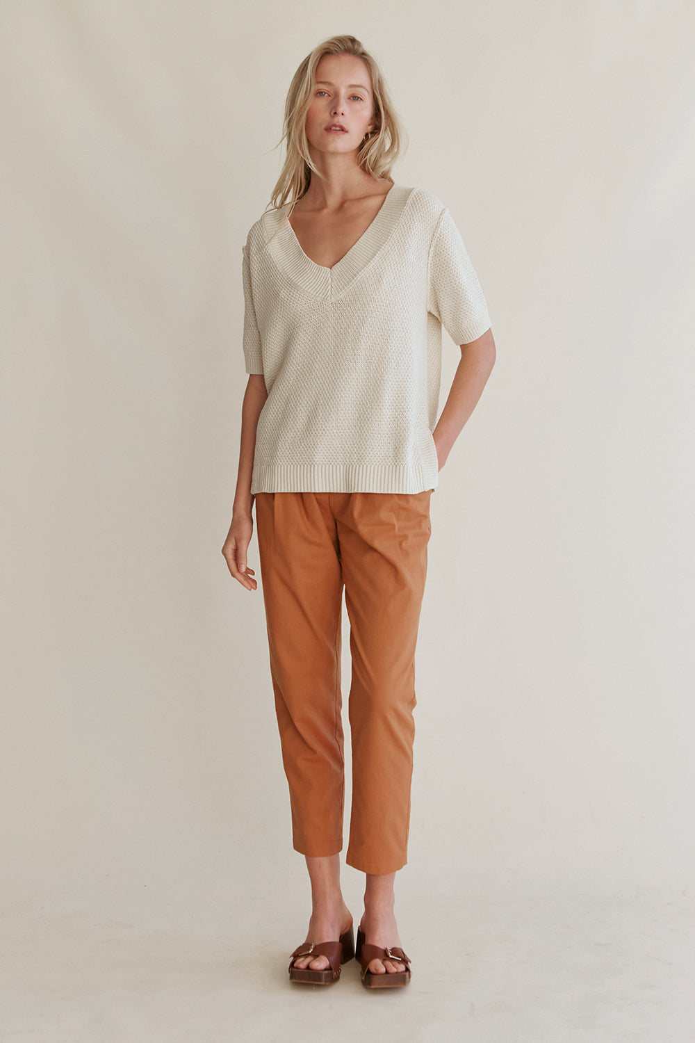 Raya Pebbled Knit Top