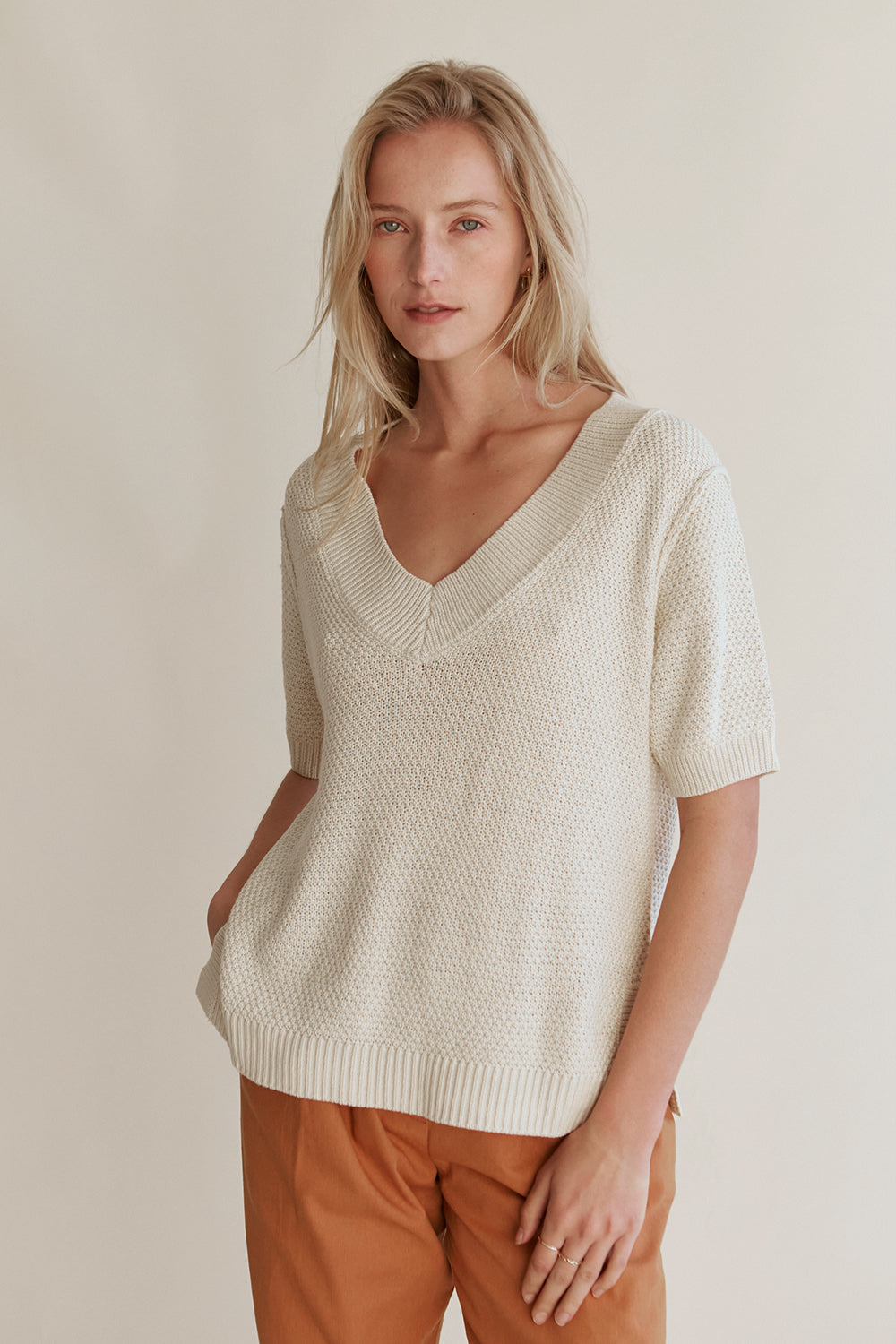 Raya Pebbled Knit Top