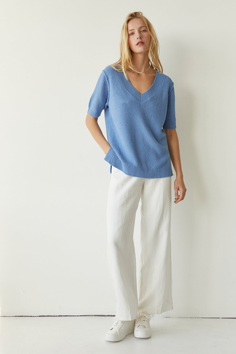 Raya Pebbled Knit Top