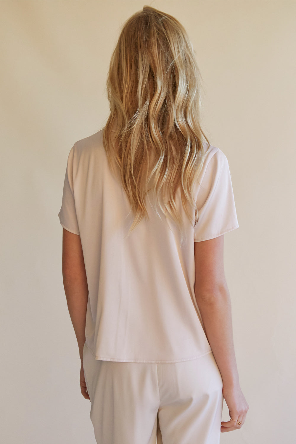Lesli Satin Short Sleeve Shirt