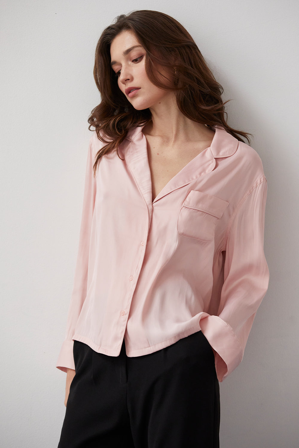 Jules Silky Satin Blouse