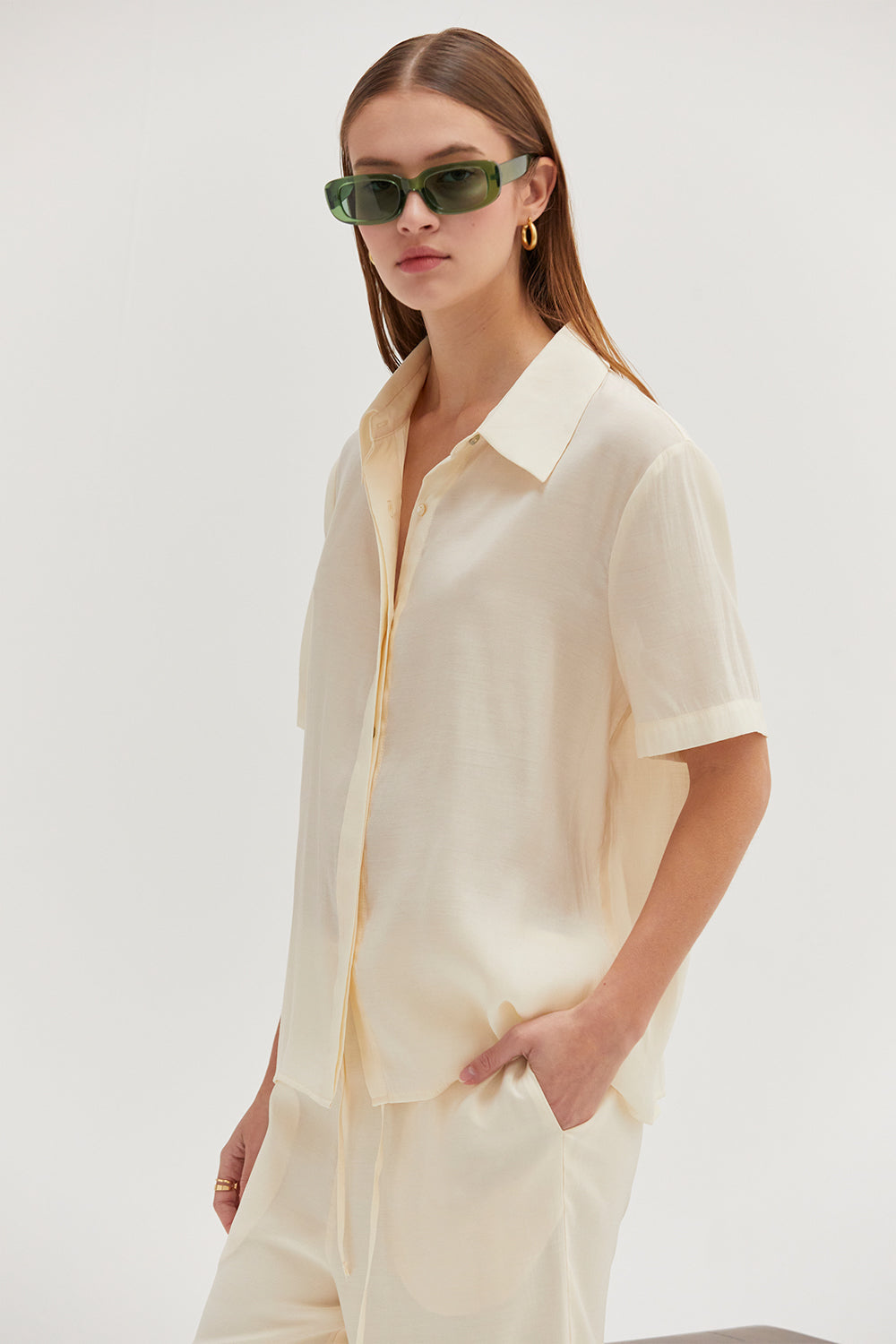 Ember Sheer Button Up Shirt