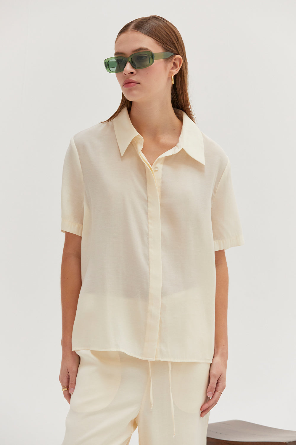 Ember Sheer Button Up Shirt