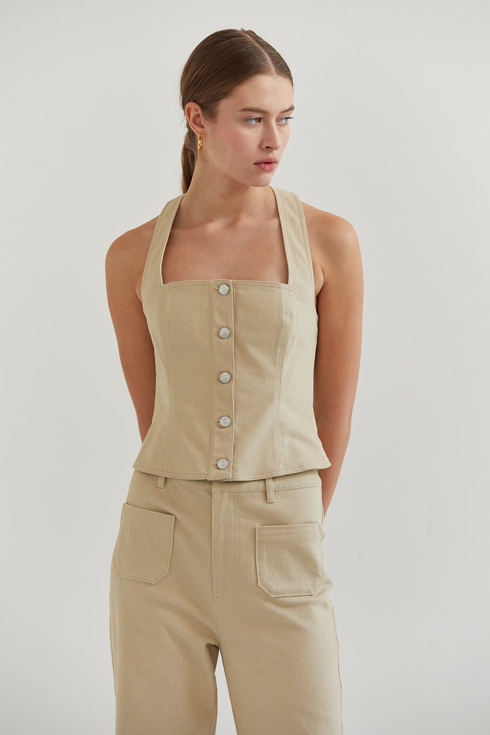 Candice Denim Halter Top