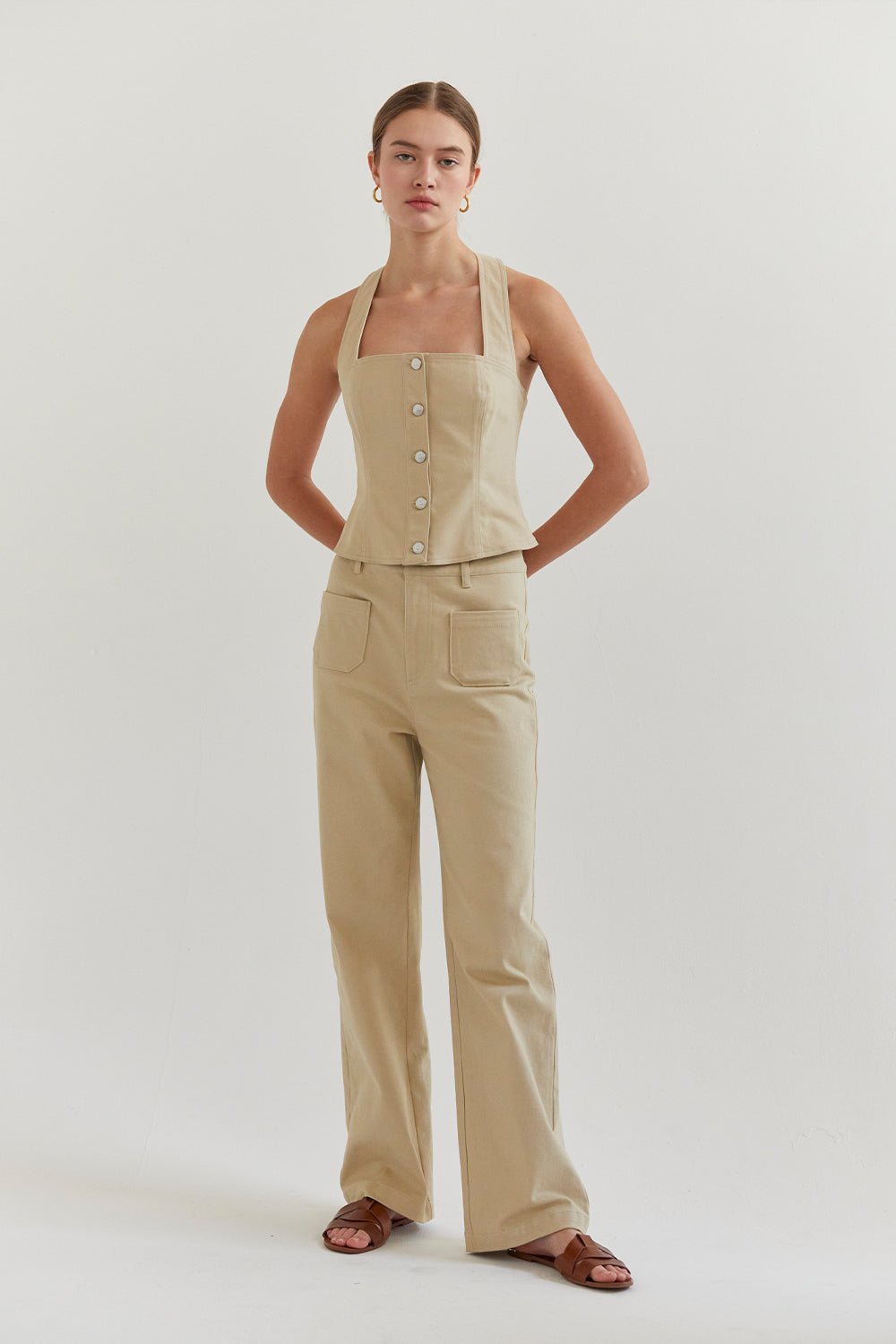 Candice Denim Halter Top