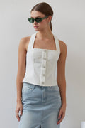 Candice Denim Halter Top