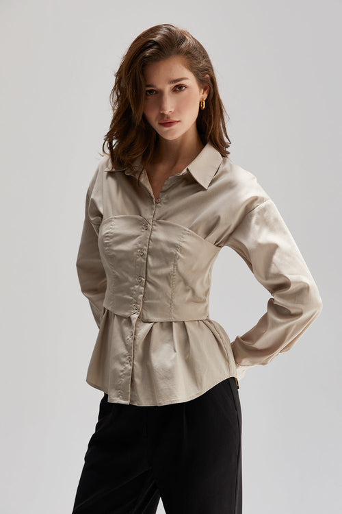 Bailey Corset Button Up Shirt