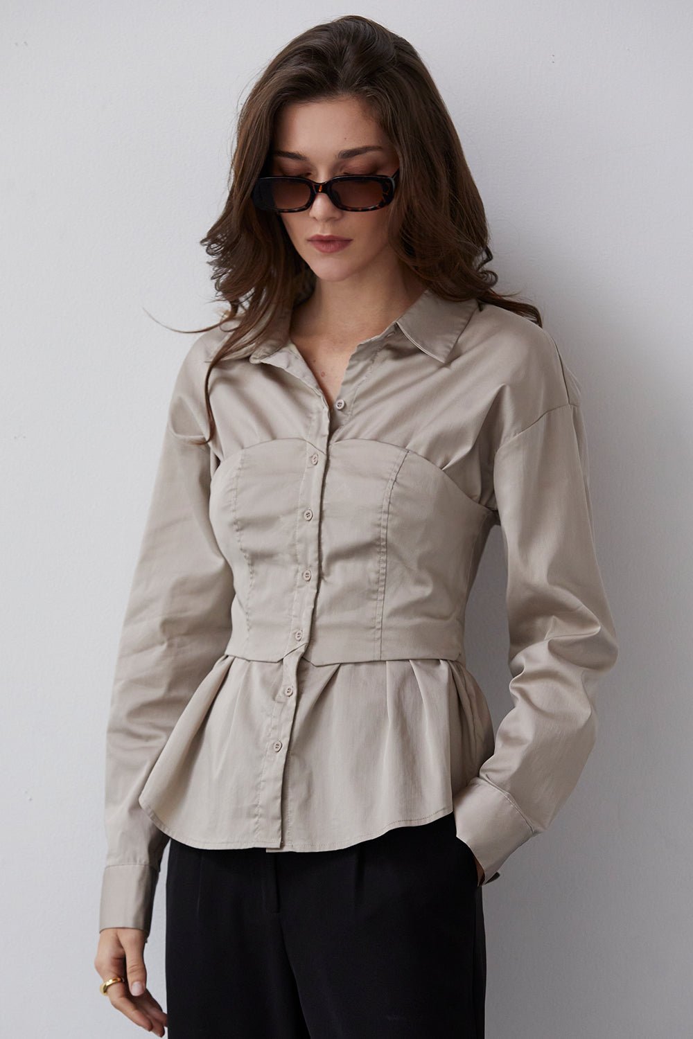 Bailey Corset Button Up Shirt