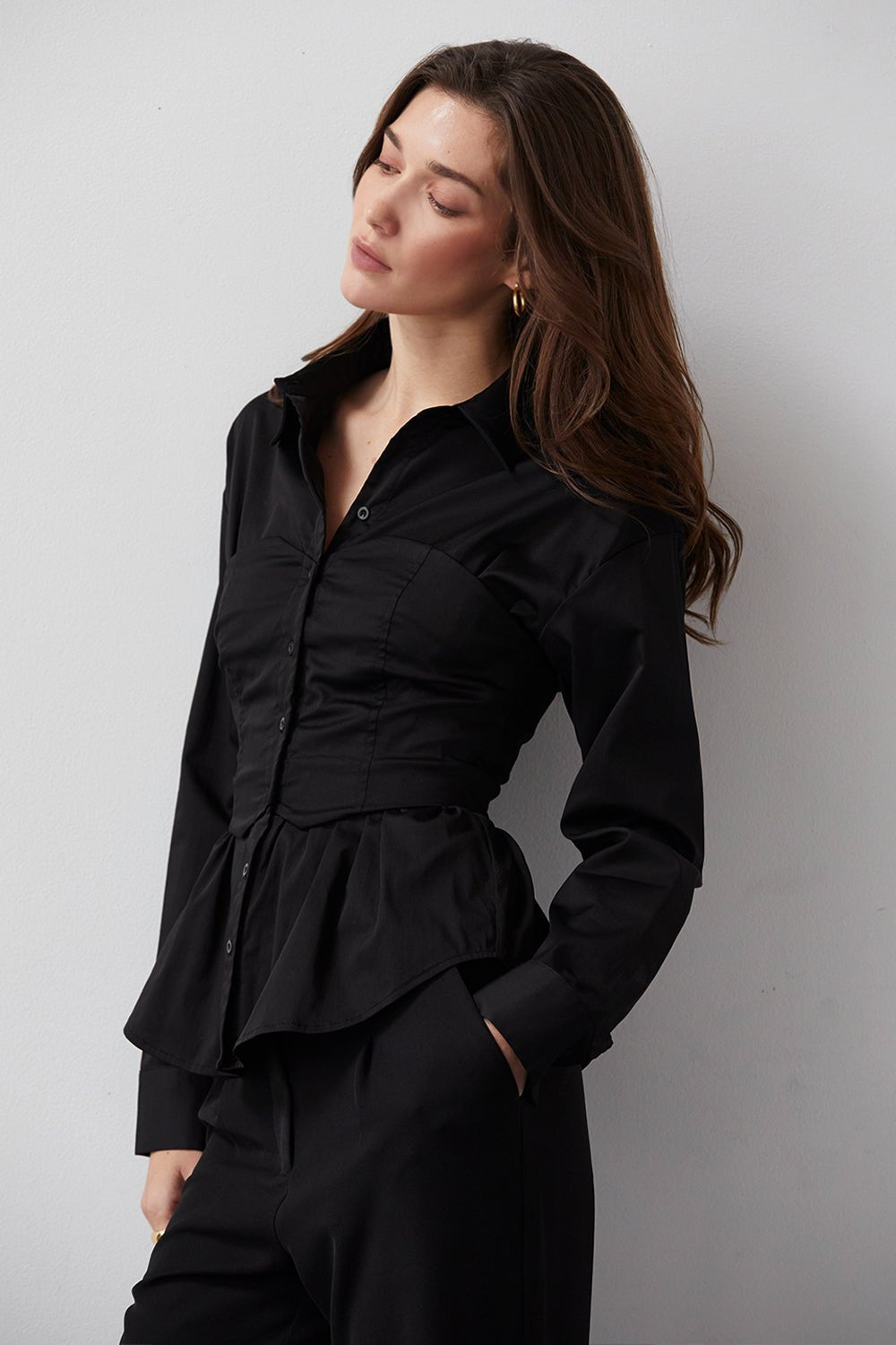 Bailey Corset Button Up Shirt