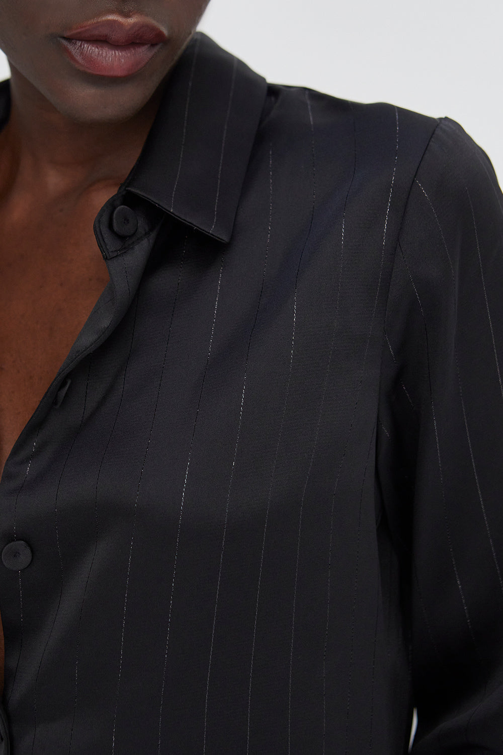 Maurice Satin Pinstripe Shirt
