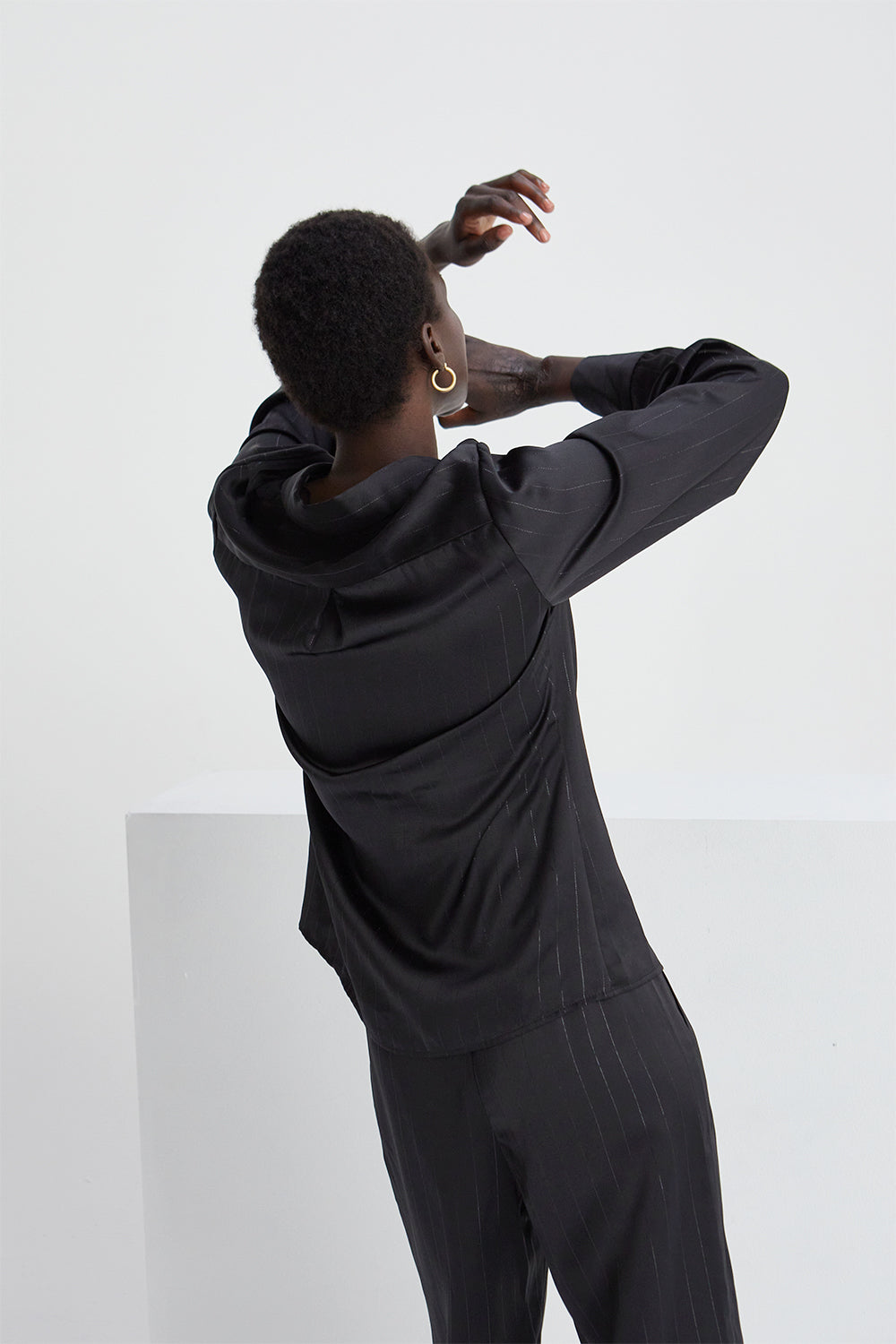 Maurice Satin Pinstripe Shirt